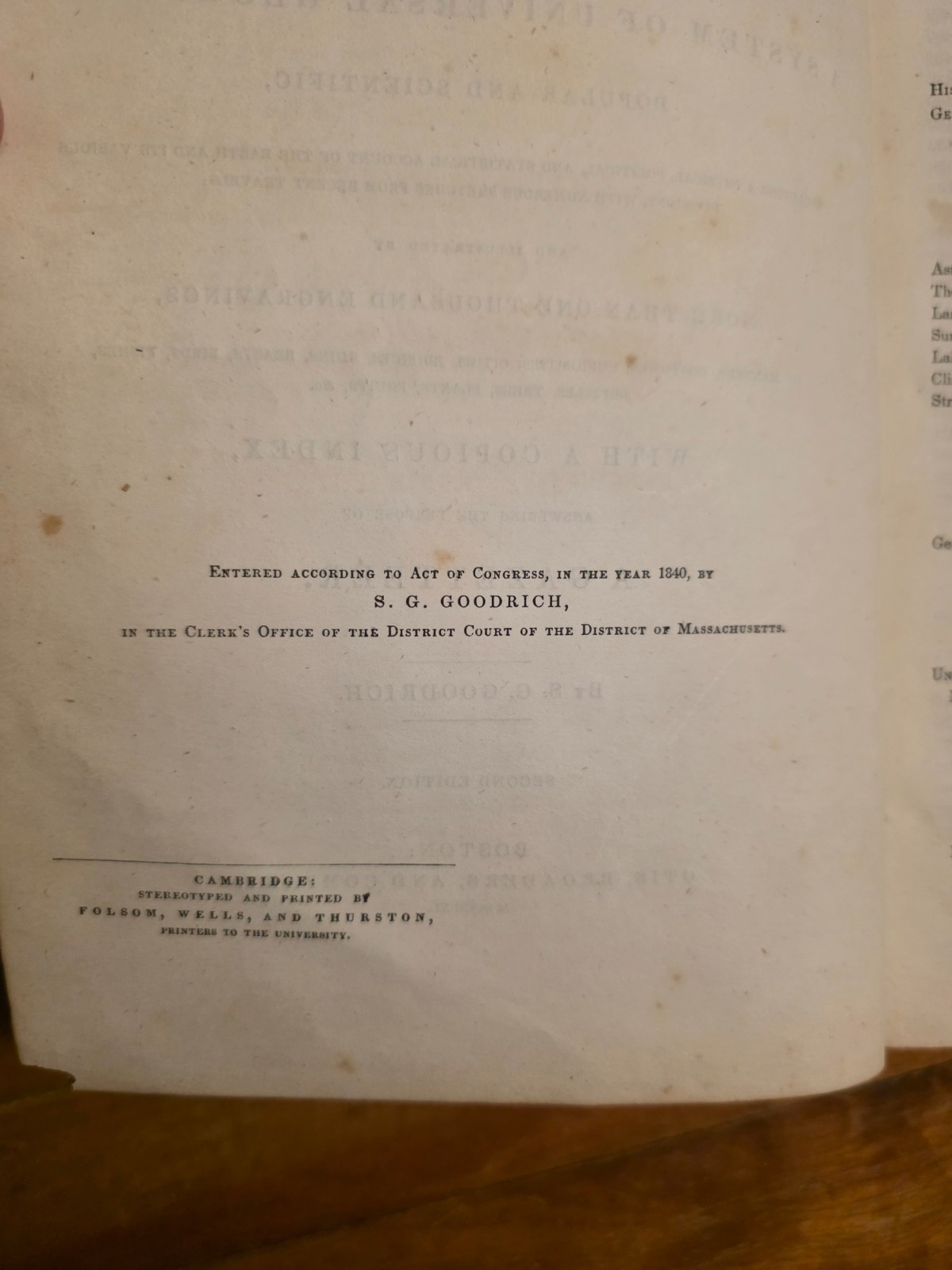 A Pictorial Geography of the World By S.G. Goodrich 1840 Otis Broaders & Co