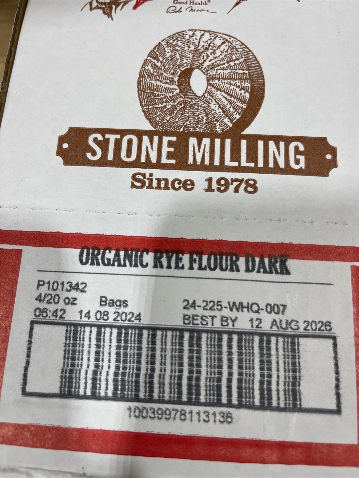 Bob’s Red Mill Organic Dark Rye Flour, 20oz (Pack of 4) – Non GMO, BB: 04/27