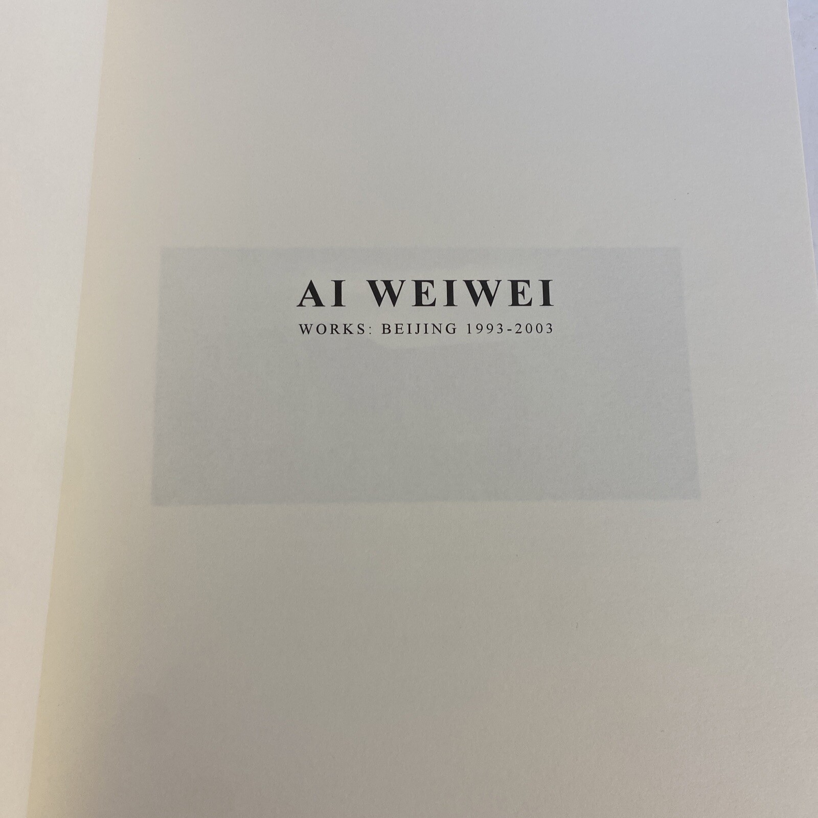 Ai Weiwei: Beijing Photographs, 1993-2003 Paperback