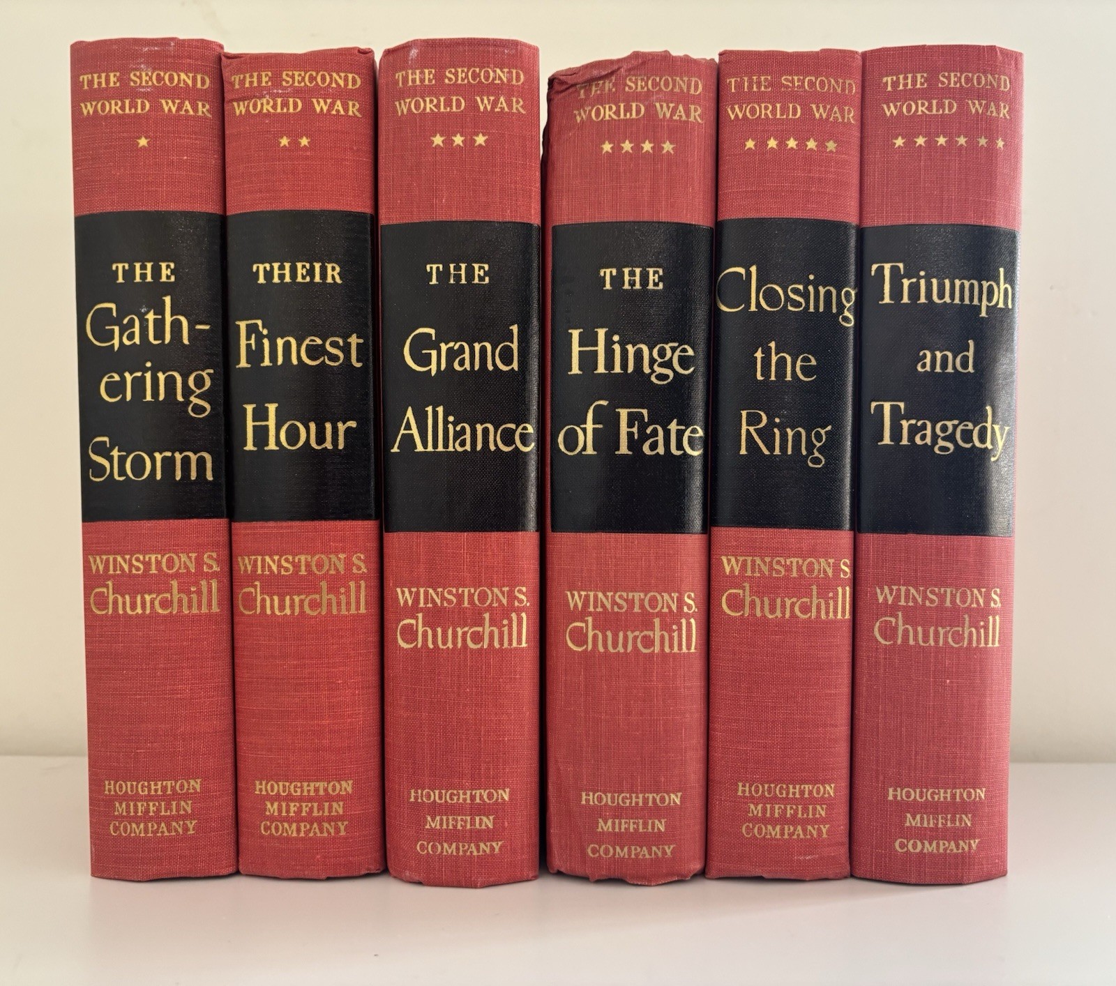 Winston Churchill Second World War Complete 6 Volume Set BOMC Dust Jackets