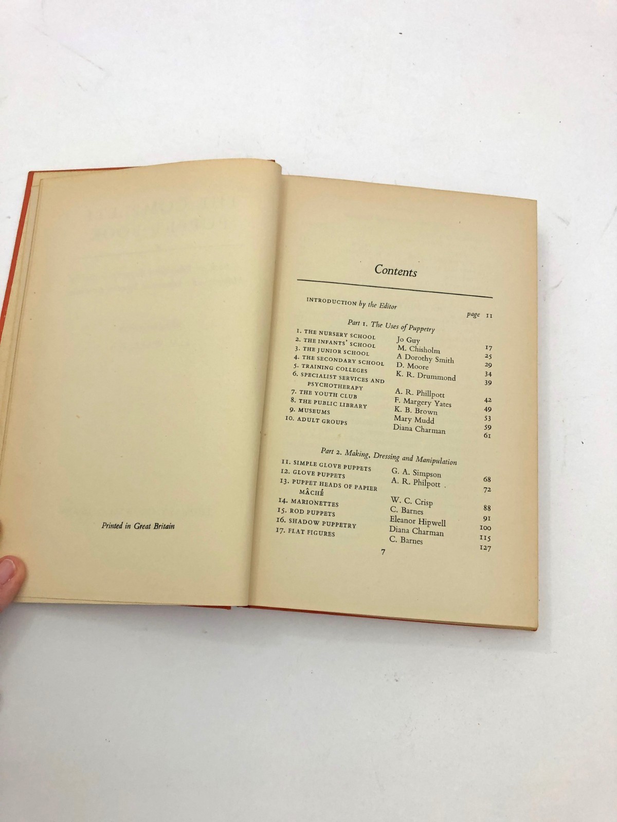 The Complete Puppet Book Edited by L. V. Wall 1952 Great Britain HB 288 pages