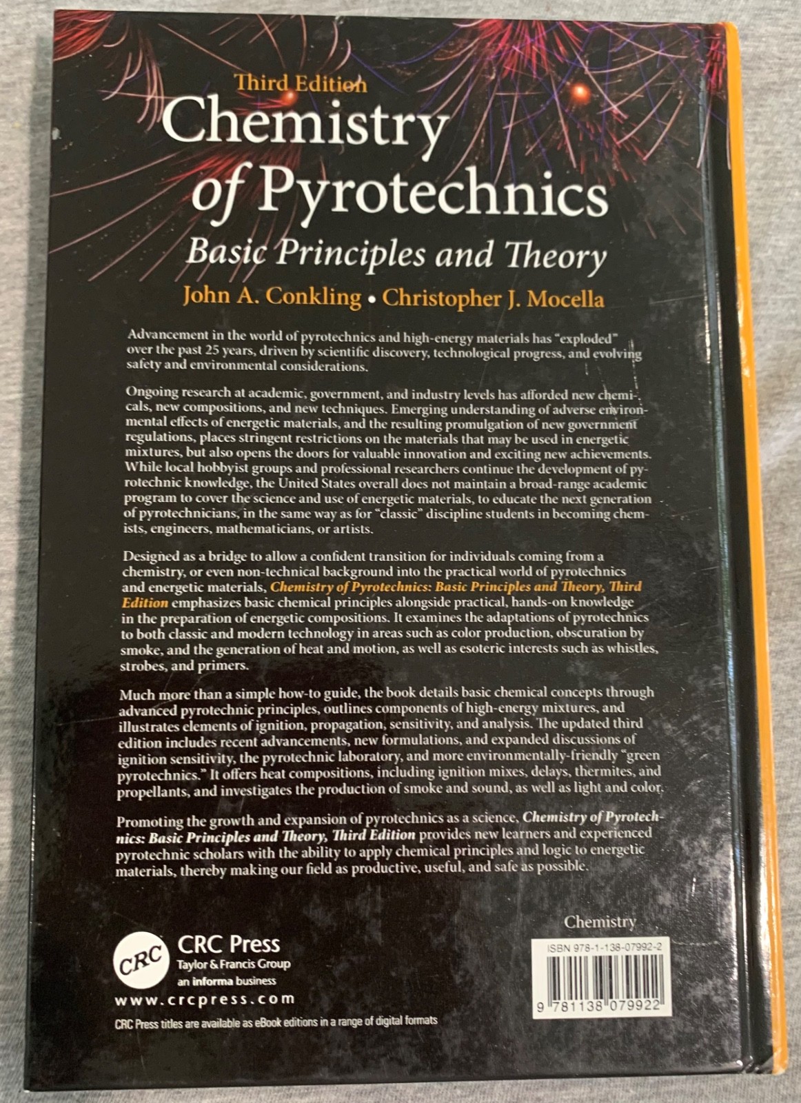 Chemistry of Pyrotechnics : Basic Principles and Theory, Hardcover by Conklin…