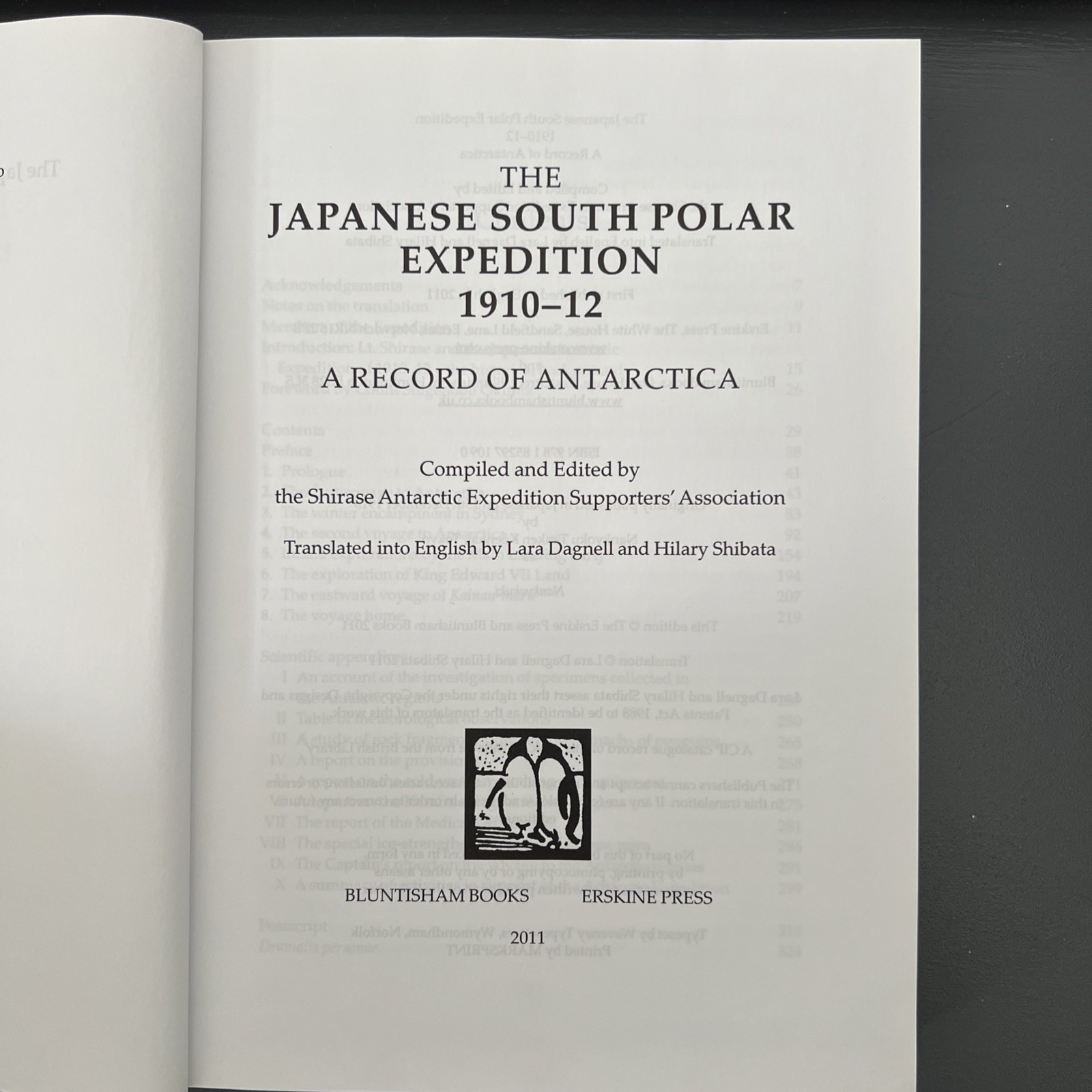 The Japanese South Polar Expedition 1910-12 (2011) Erskine, Tr Dagnall & Shibata