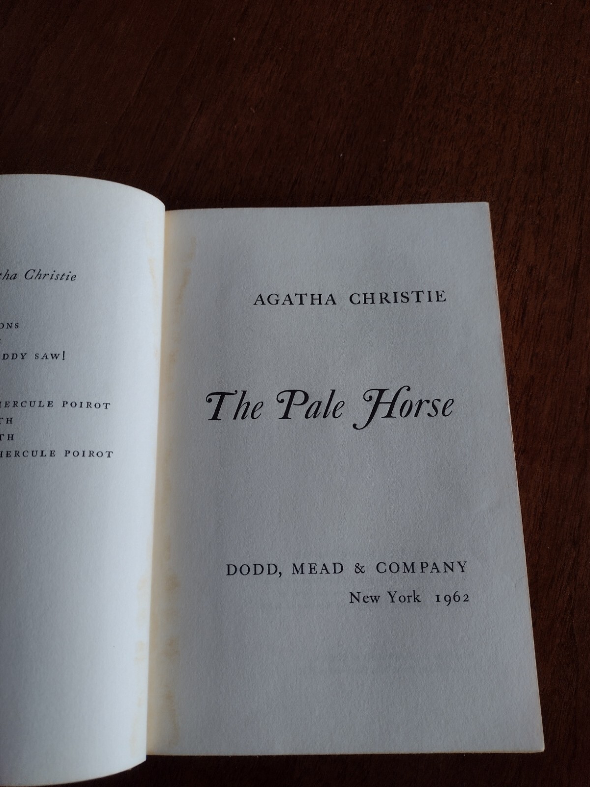 The Pale Horse Agatha Christie Hardcover 1961