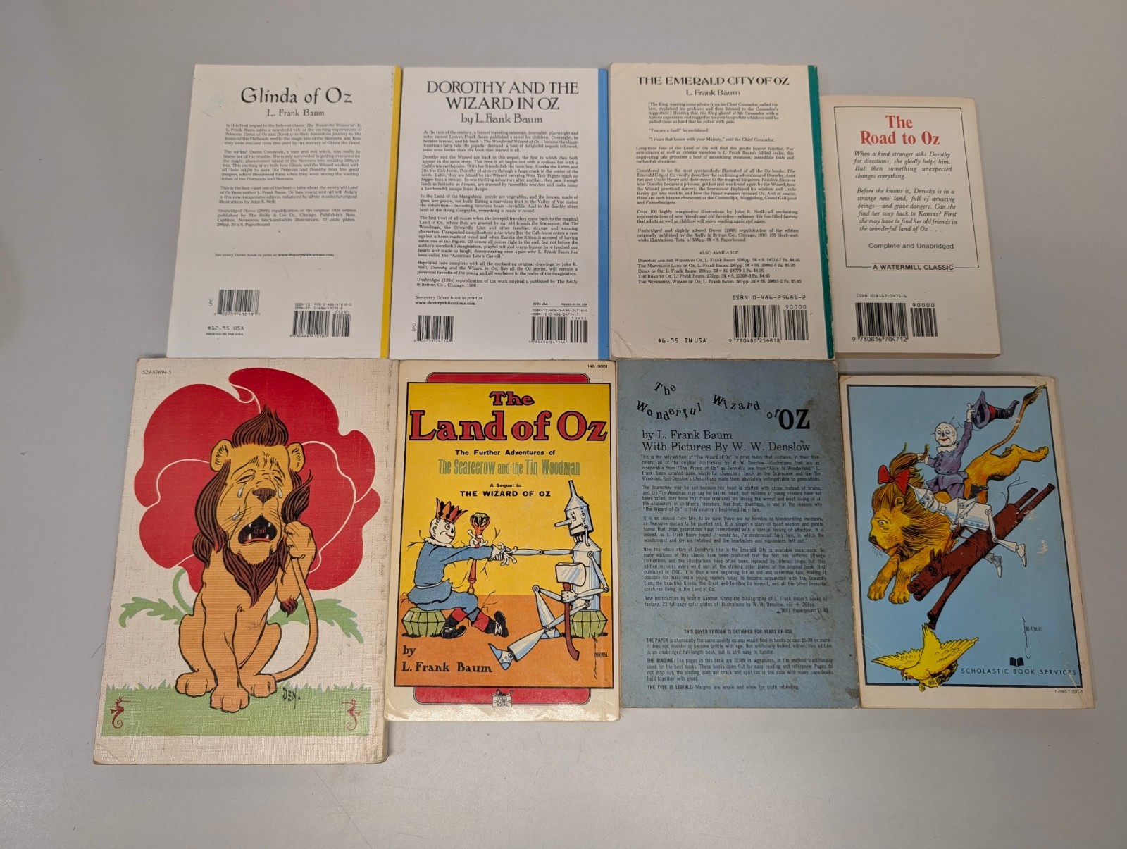 Lot of 8 L. Frank Baum Oz Series Paperback Books