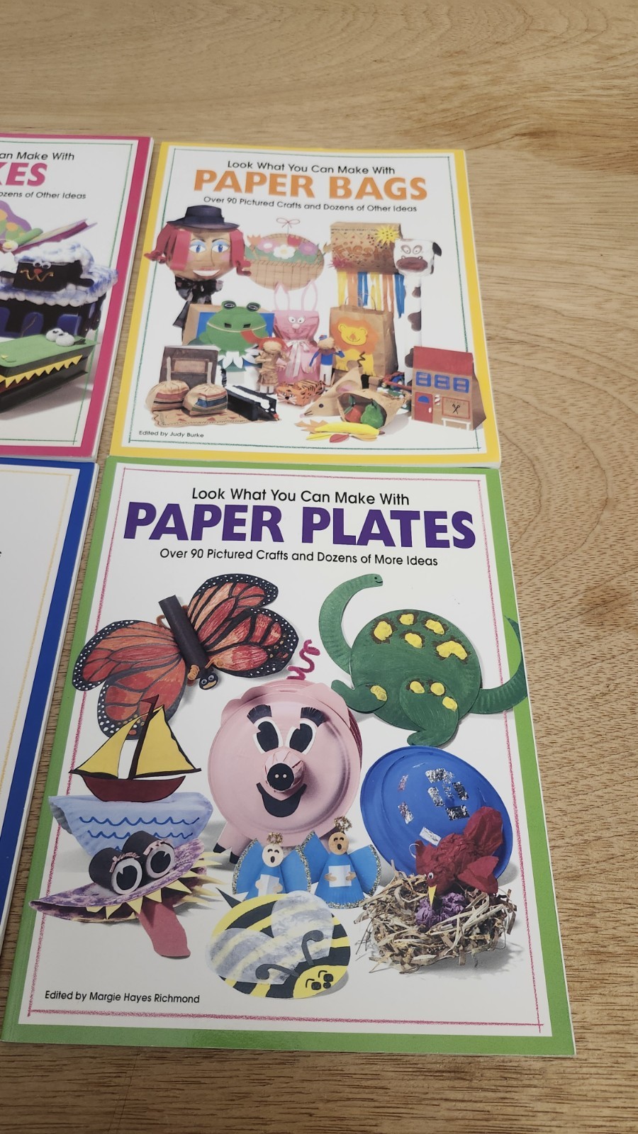 4 Craft Books mixed Lot What You Can Make Tubes Boxes Paper Plates Bags Boyds PB