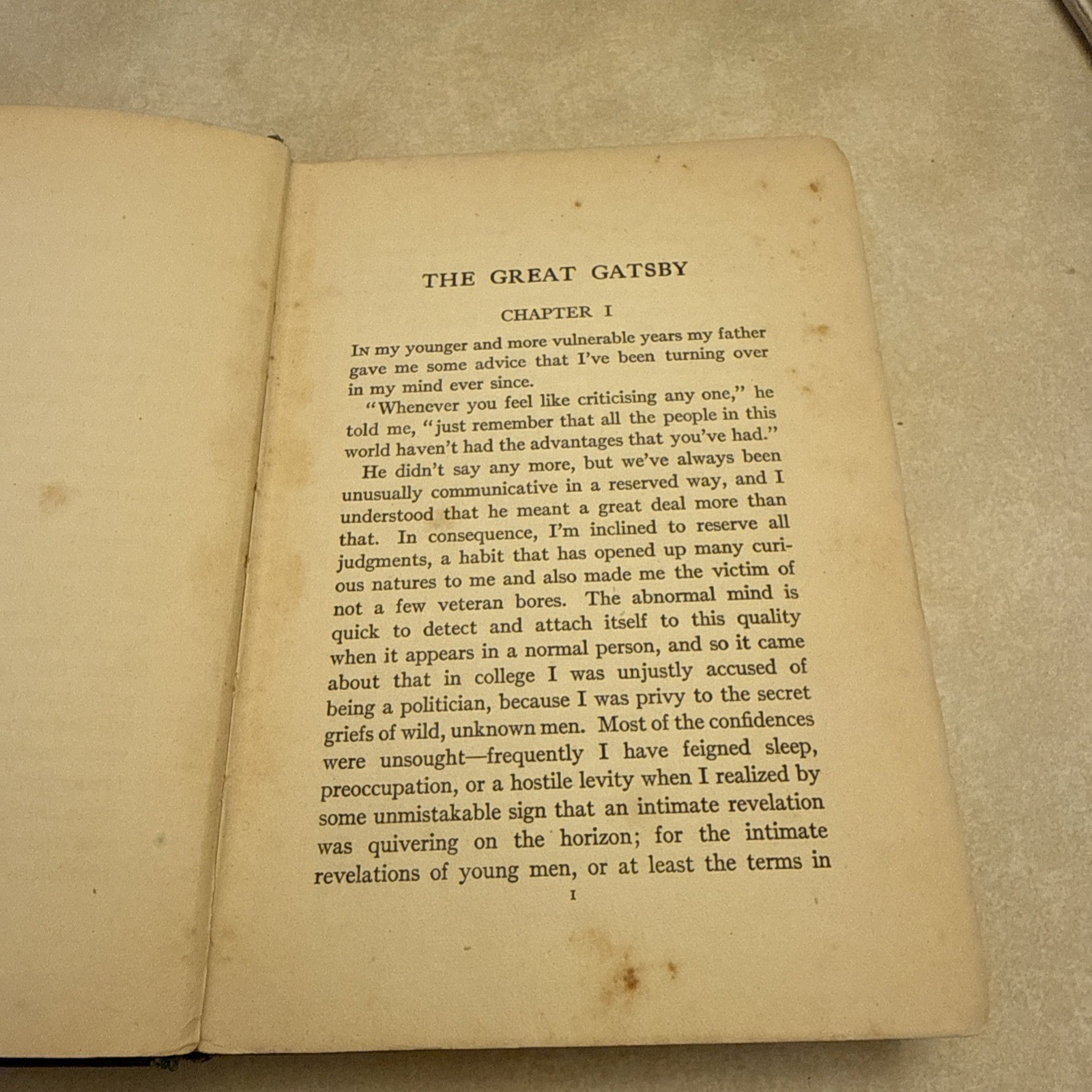 THE GREAT GATSBY by F. SCOTT FITZGERALD 1st EDITION, 1st PRINTING 1925