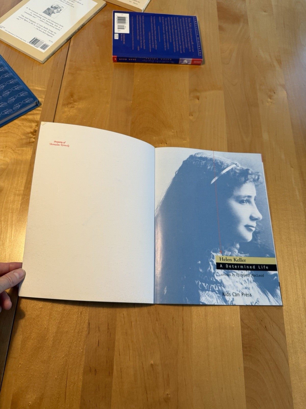 Helen Keller Sullivan Braille heroes biography pictures homeschool textset blind