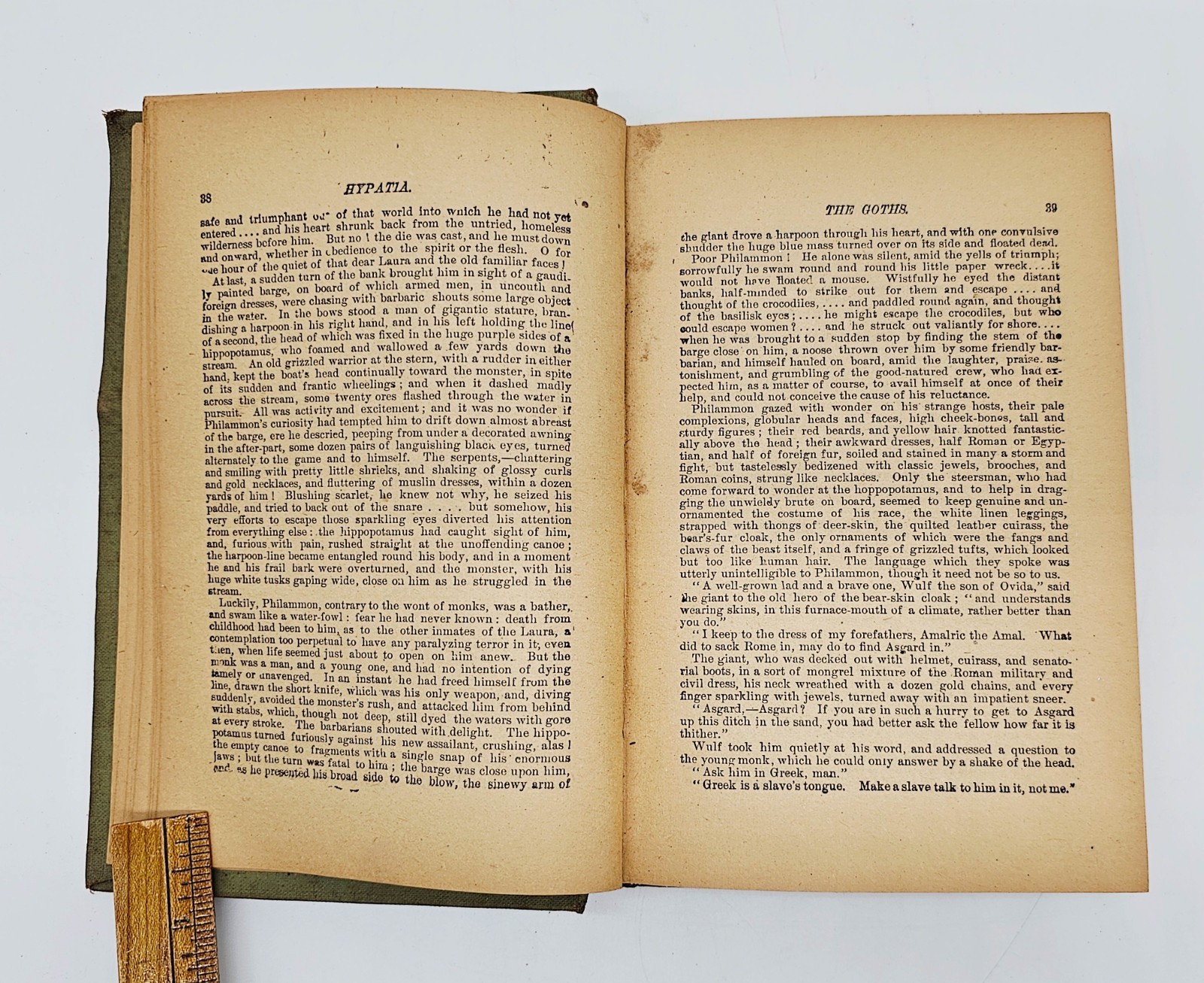 Hypatia Or New Foes With An Old Face by Kingsley Arlington Ed 1800s HC 359 pages