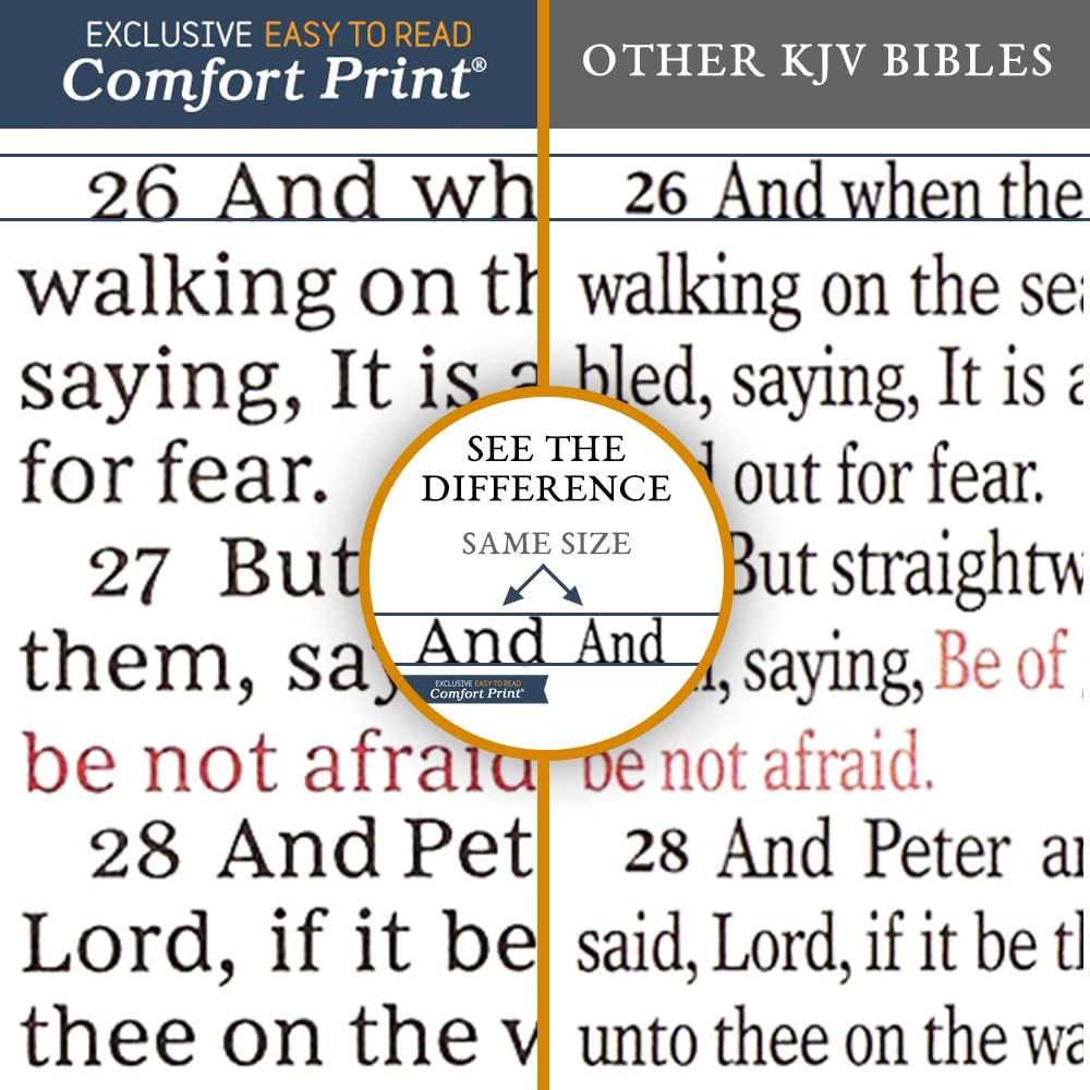 KJV Holy Bible: Gift and Award, Purple Leather-Look, Red Letter, Comfort Print: