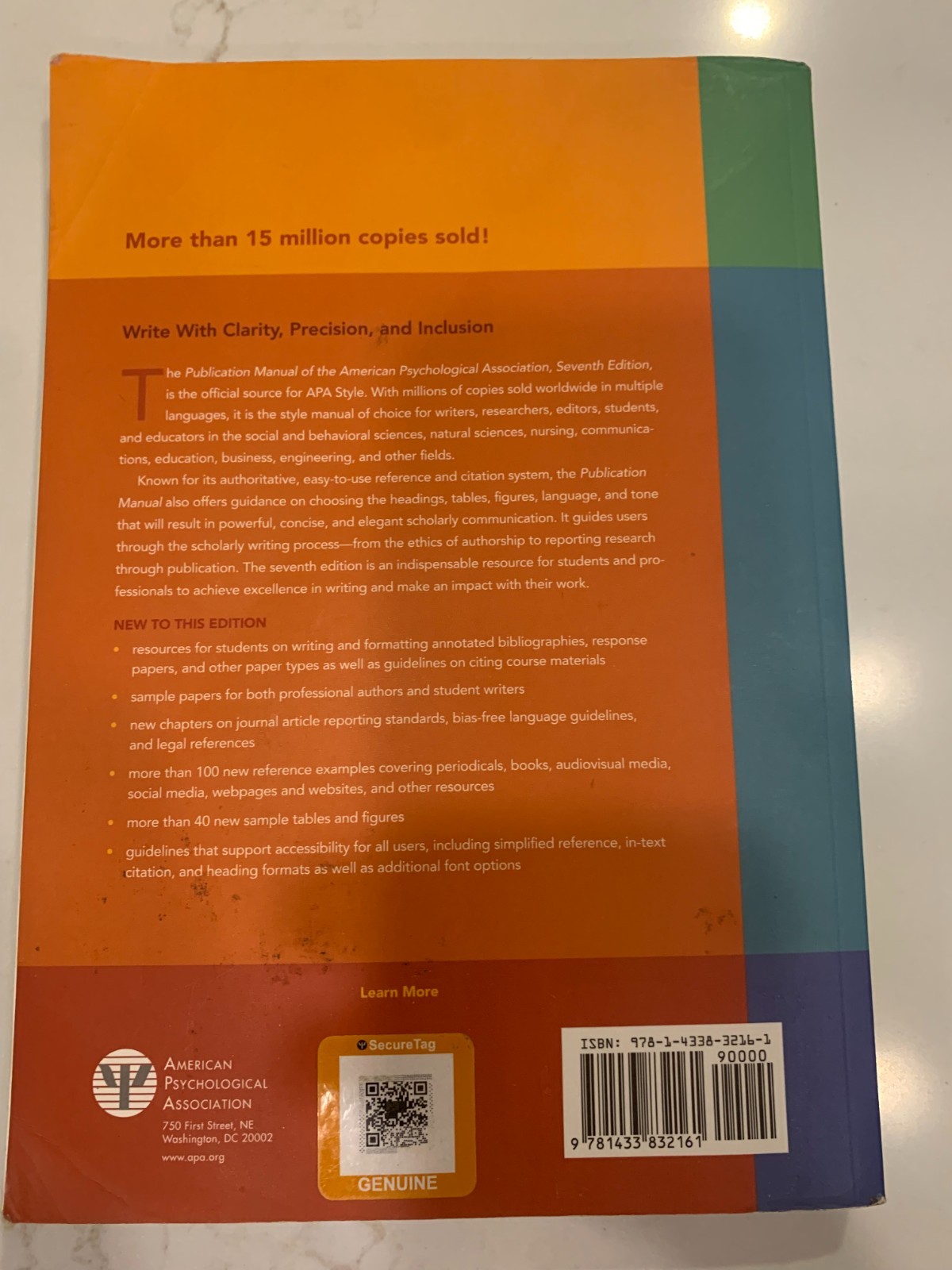 Publication Manual (OFFICIAL) 7th Edition of the American Psychological…