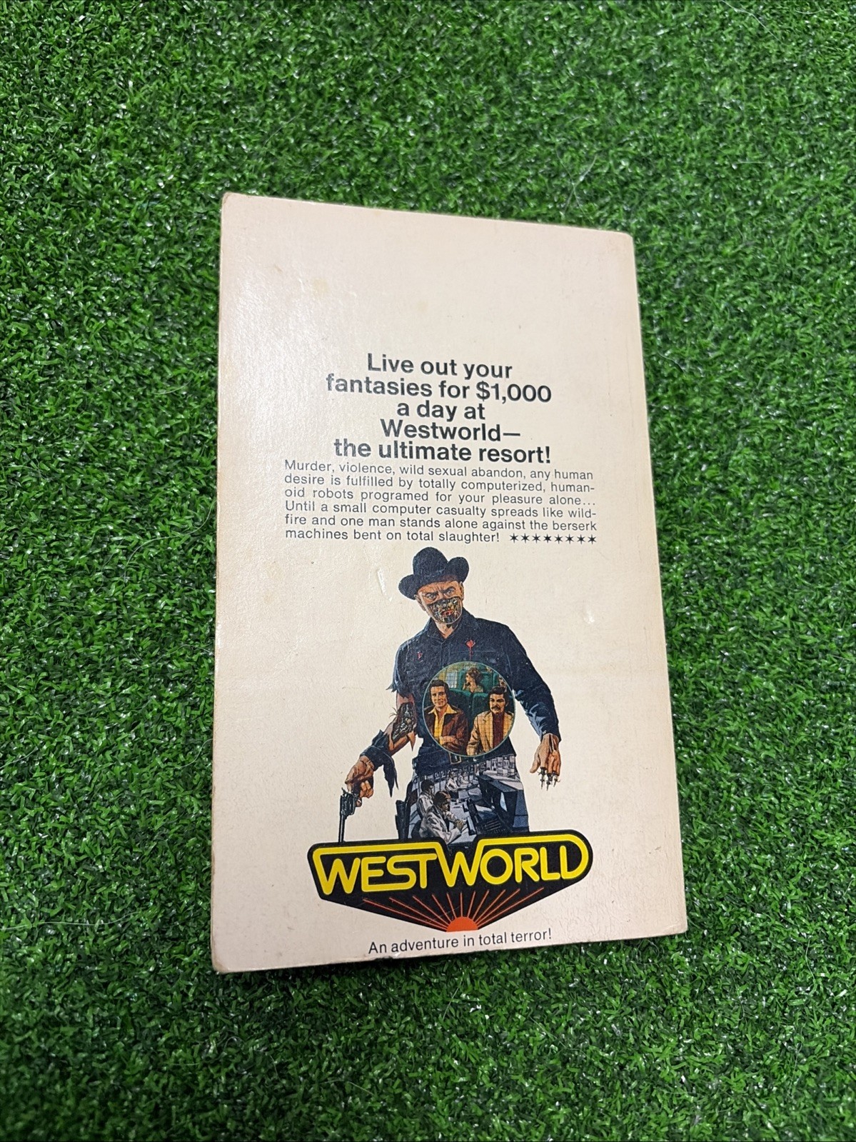 WESTWORLD BY MICHAEL CRICHTON Bantam PB 2nd 1974 Movie Tie-in Acceptable Cond.