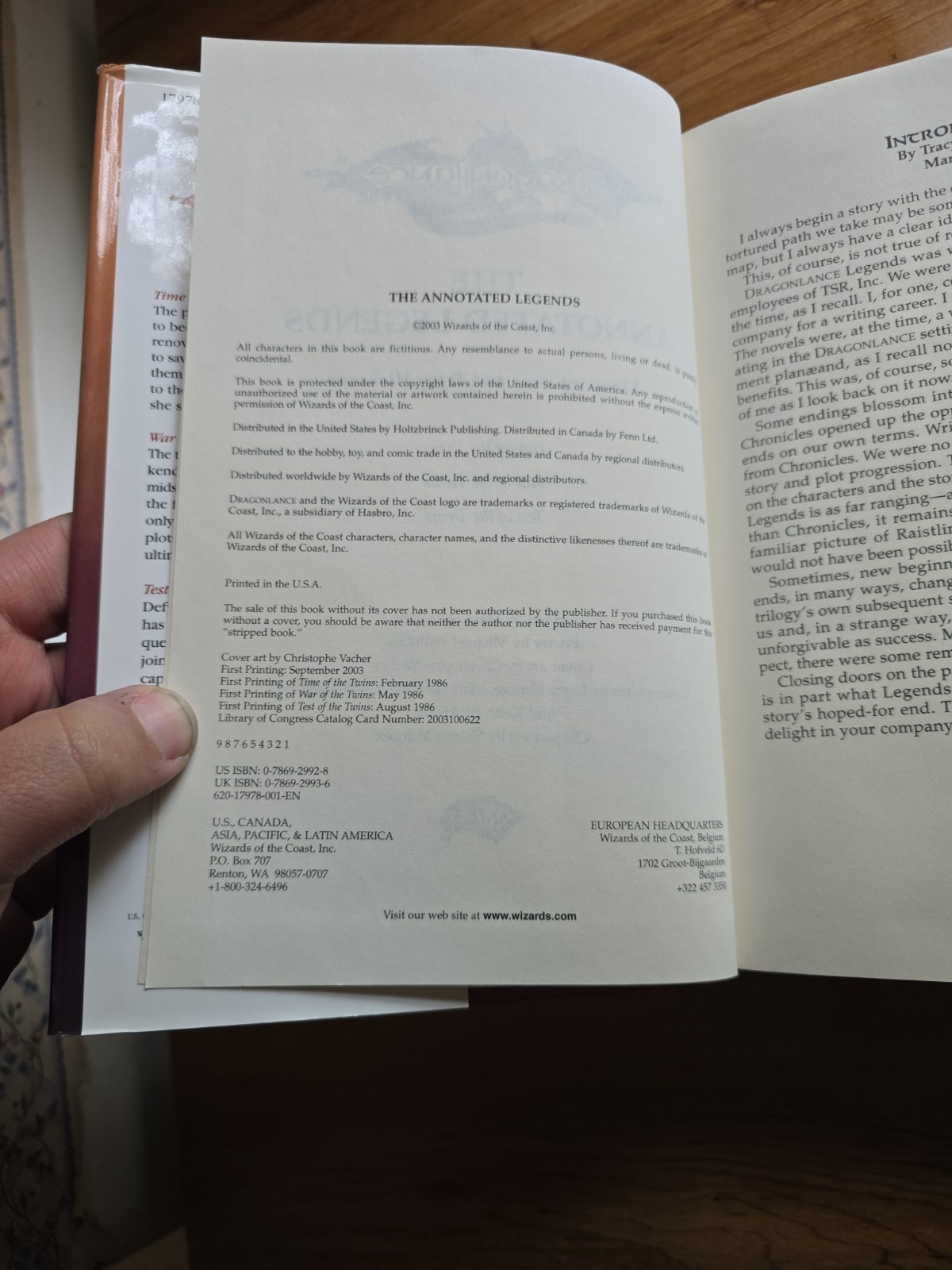 Annotated Legends Hardcover Book 2003 Dragonlance Legends by Weis Hickman RARE