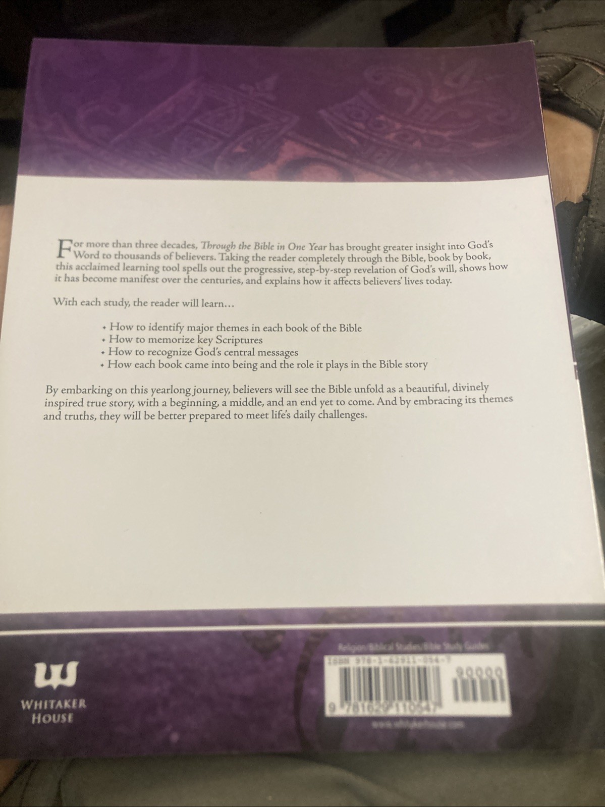 Through The Bible In One Year: A 52 Lesson Introduction to the 66 Bo – VERY GOOD