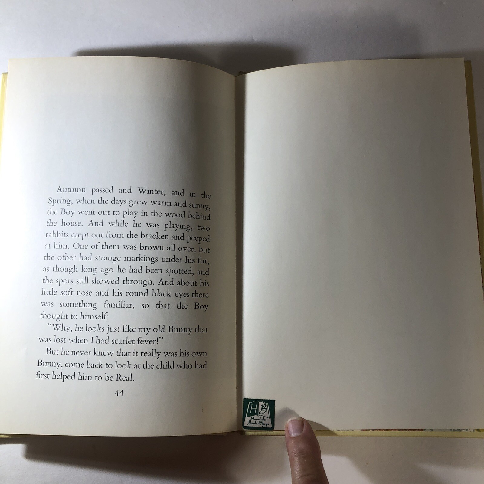 Vintage The Velveteen Rabbit By Margery Williams Hardcover With Dust Jacket VG++