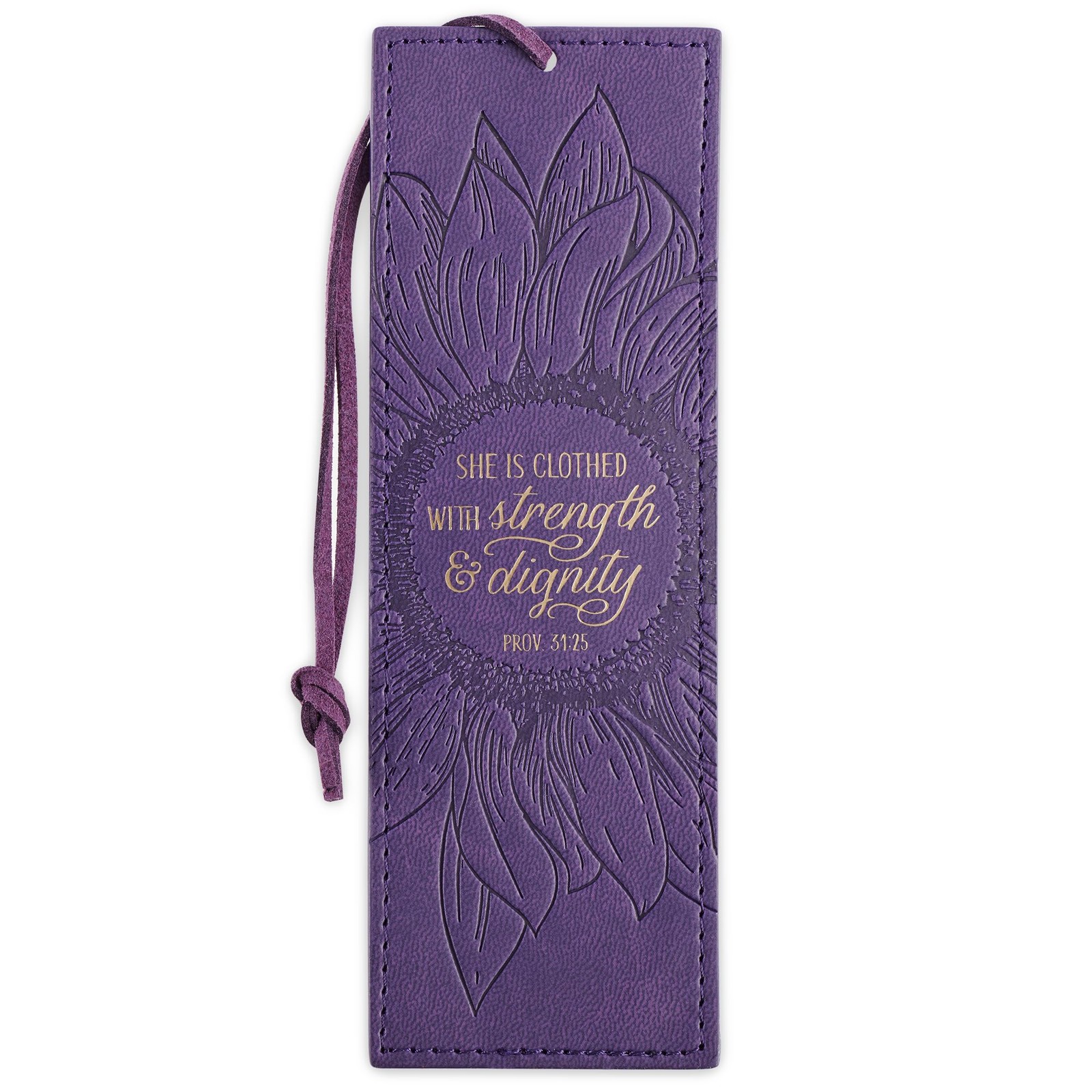 Vegan Leather Scripture Bookmark for Women: Strength and Dignity – Proverbs 3…