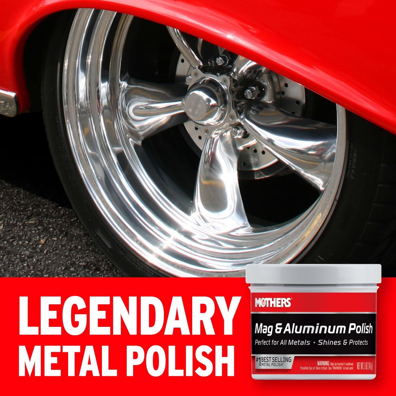 Mothers Mag & Aluminum Polish, 5 oz Brass & More (05100)