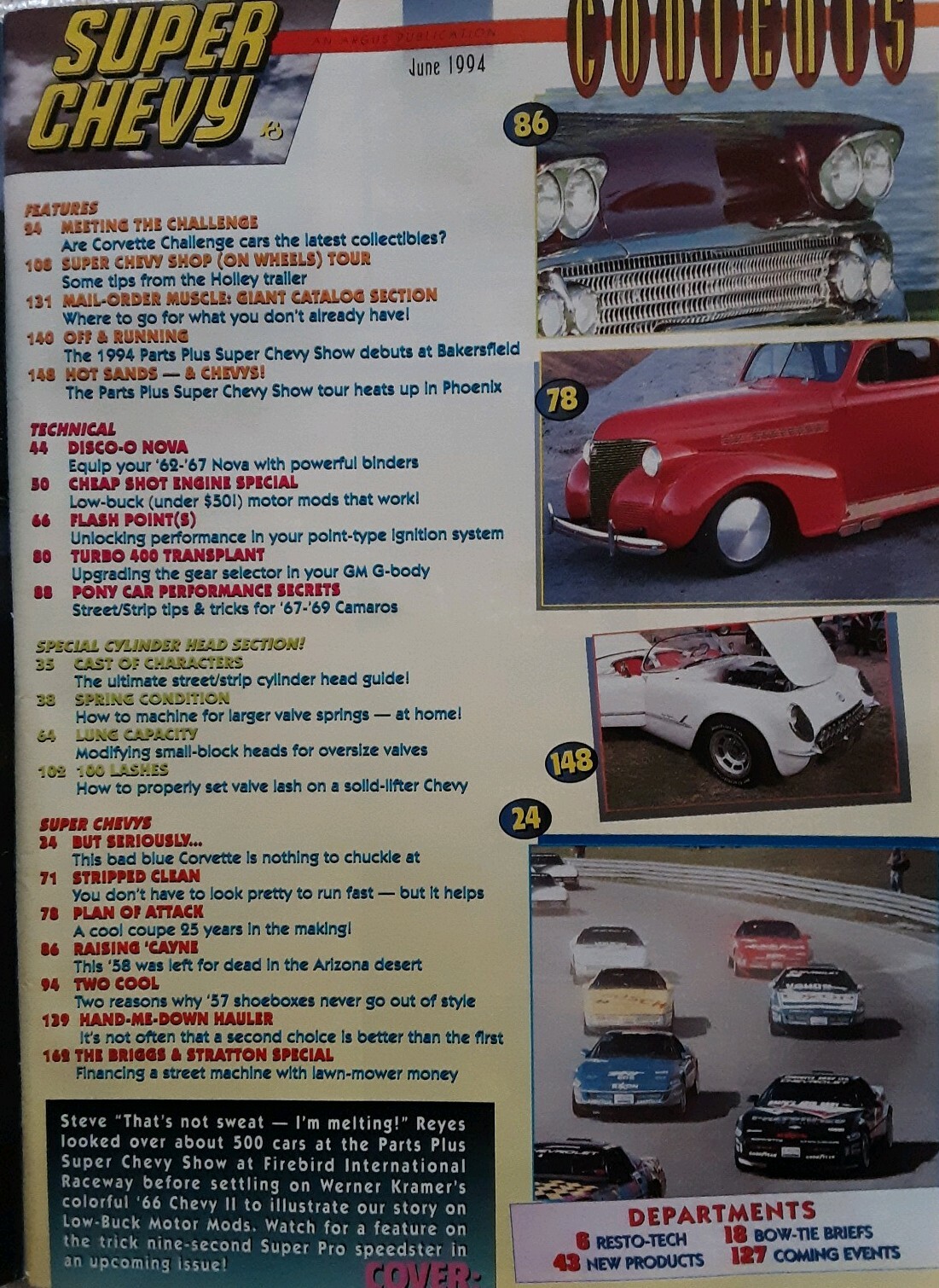 Super Chevy June 1994 issue. Biggest issue ever 172 pages. Giant Performance Sec