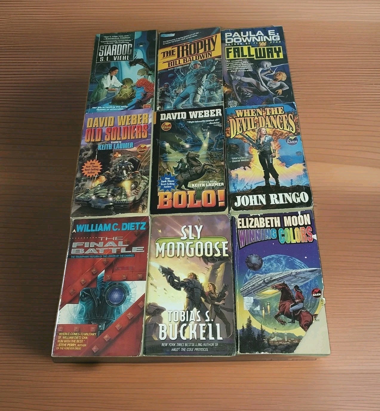 Military / Science Fiction Paperback Book Lot Of 9 Mixed Lot 8 Vtg 1 Now