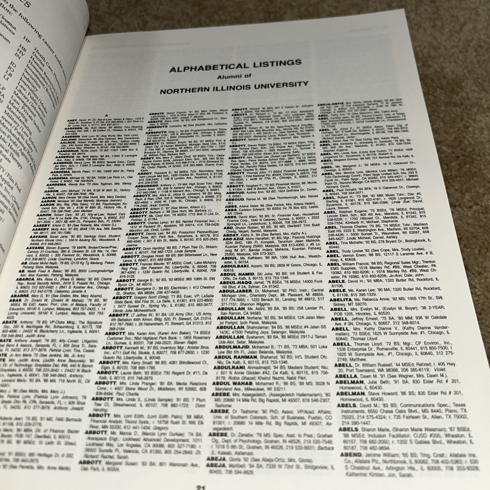 1995 NORTHERN ILLINOIS UNIVERSITY Alumni Directory 1376 pages HOMER SIMPSON