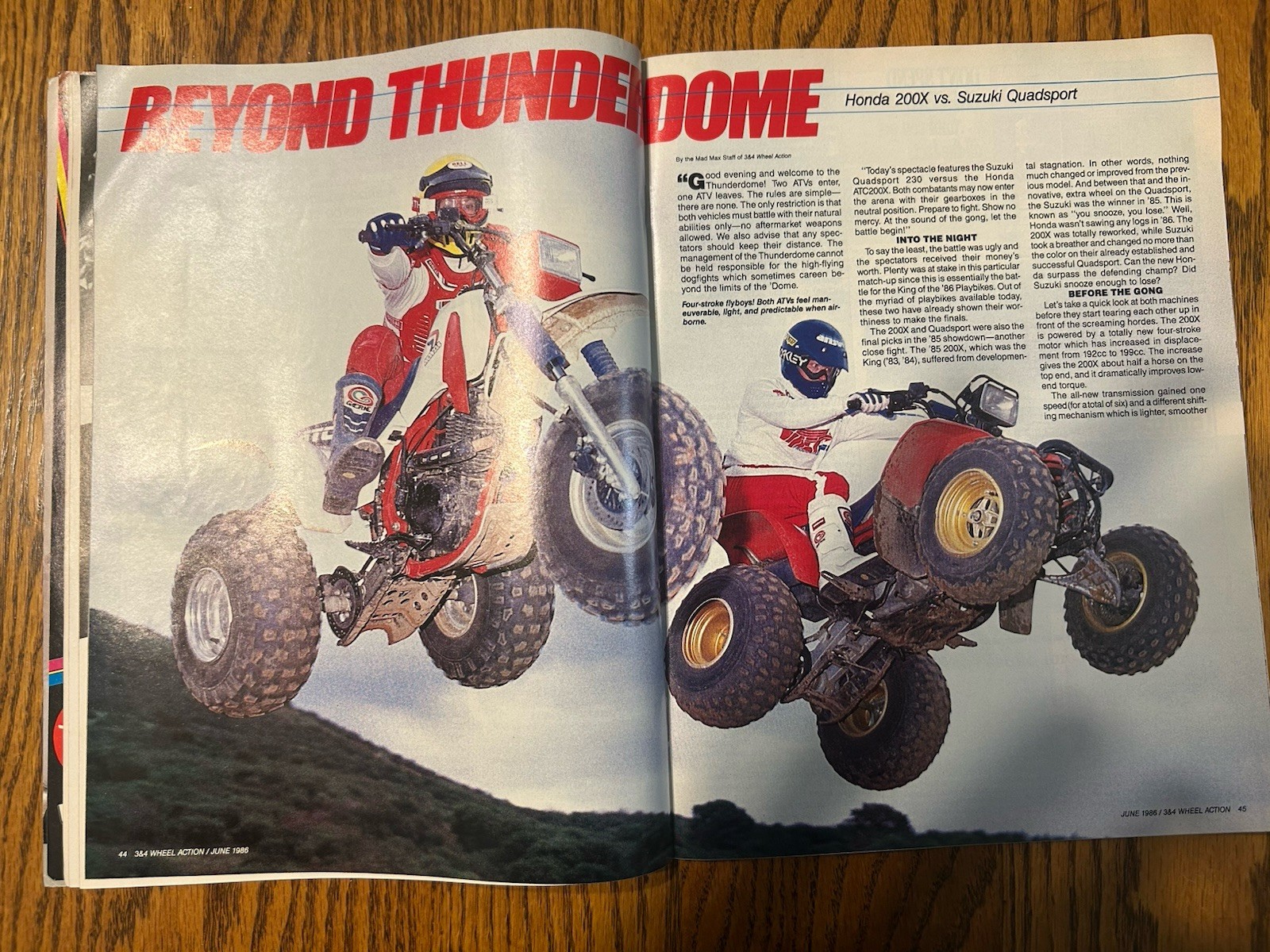 Dirtwheels Magazine June 1986 Yamaha Warrior Honda Fat Cat Atc Trx250r 200x 350x