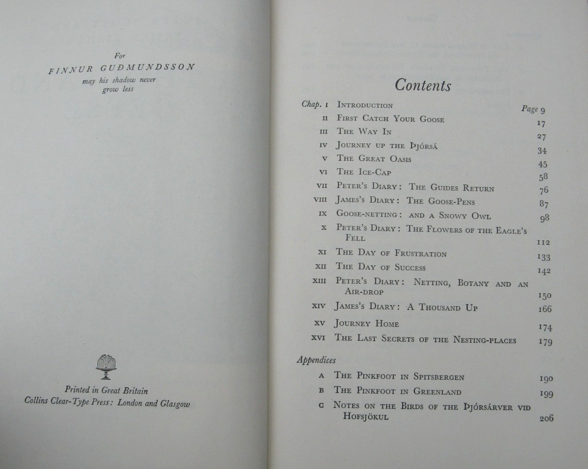 1953 A Thousand Geese- Peter Scott James Fisher 1st Edition