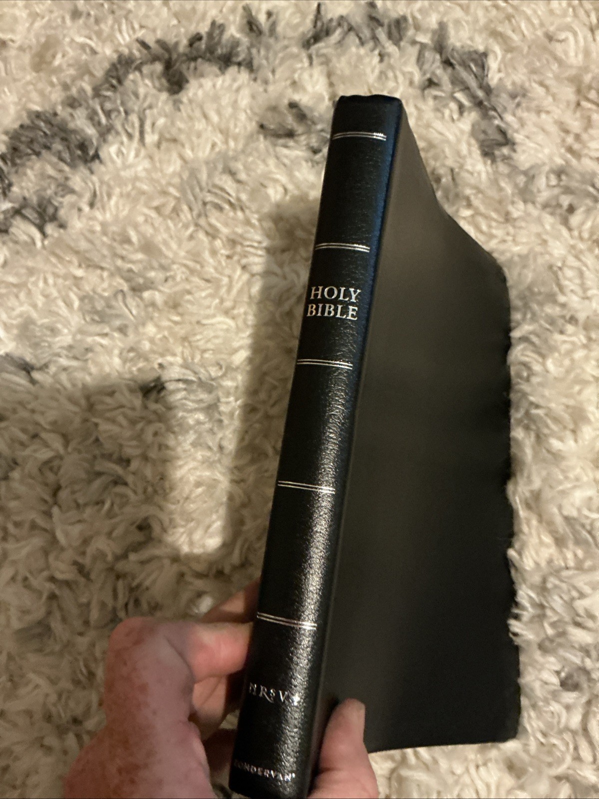 NRSV, Thinline Bible, Large Print, Bonded Leather, Black, Comfort Print