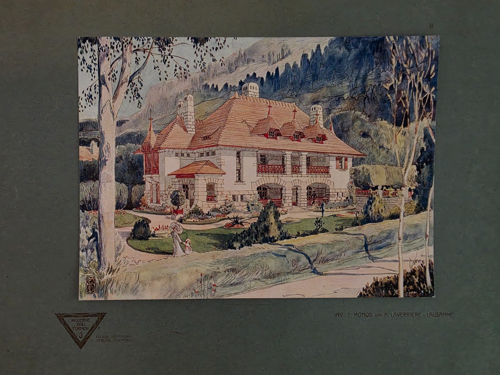 1904 Moderne Bauformen – M. J. Gradl – 84 Mostly Color Plates – Art Nouveau