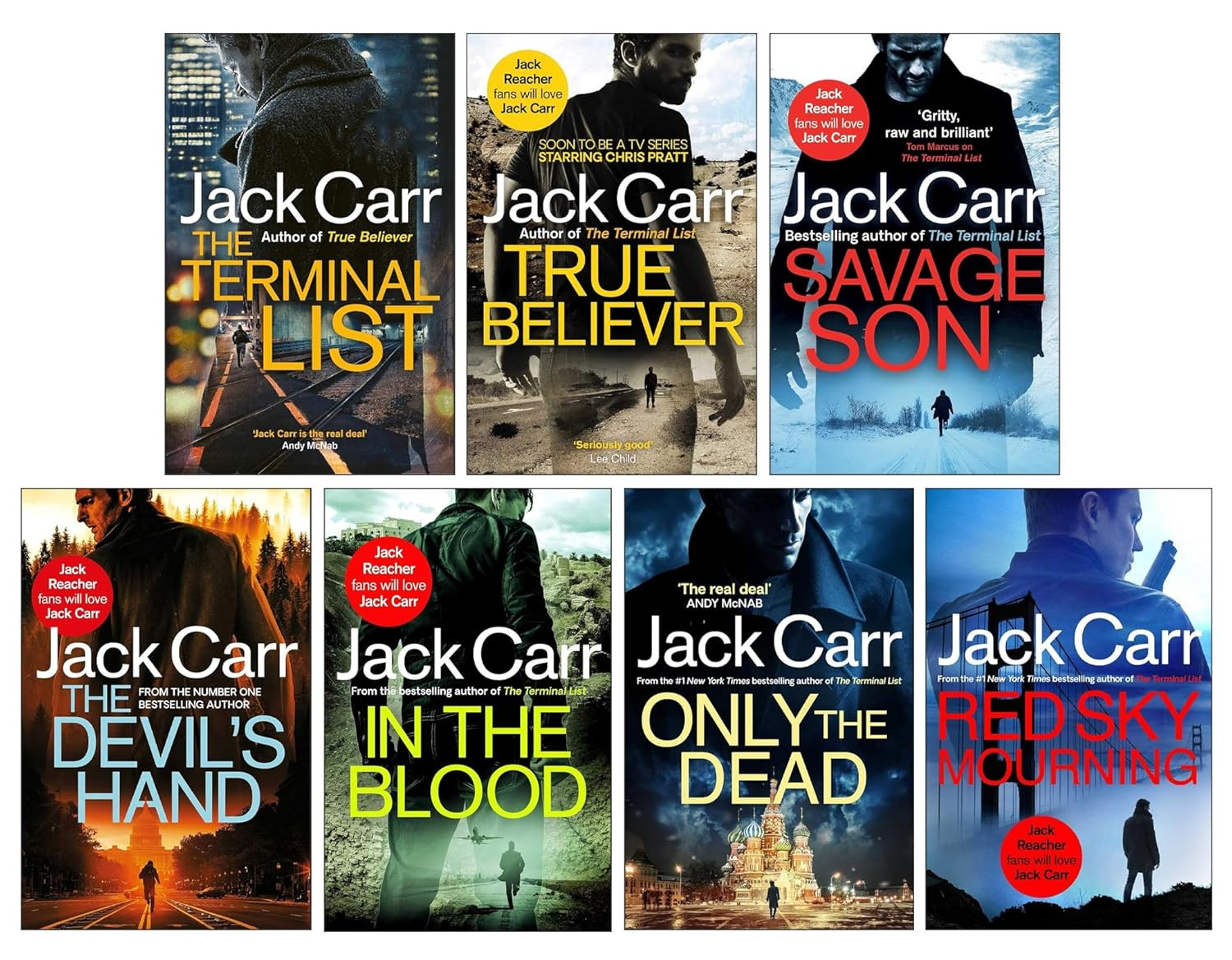 James Reece Series 7 Books Collection Set By Jack Carr (The Terminal List True