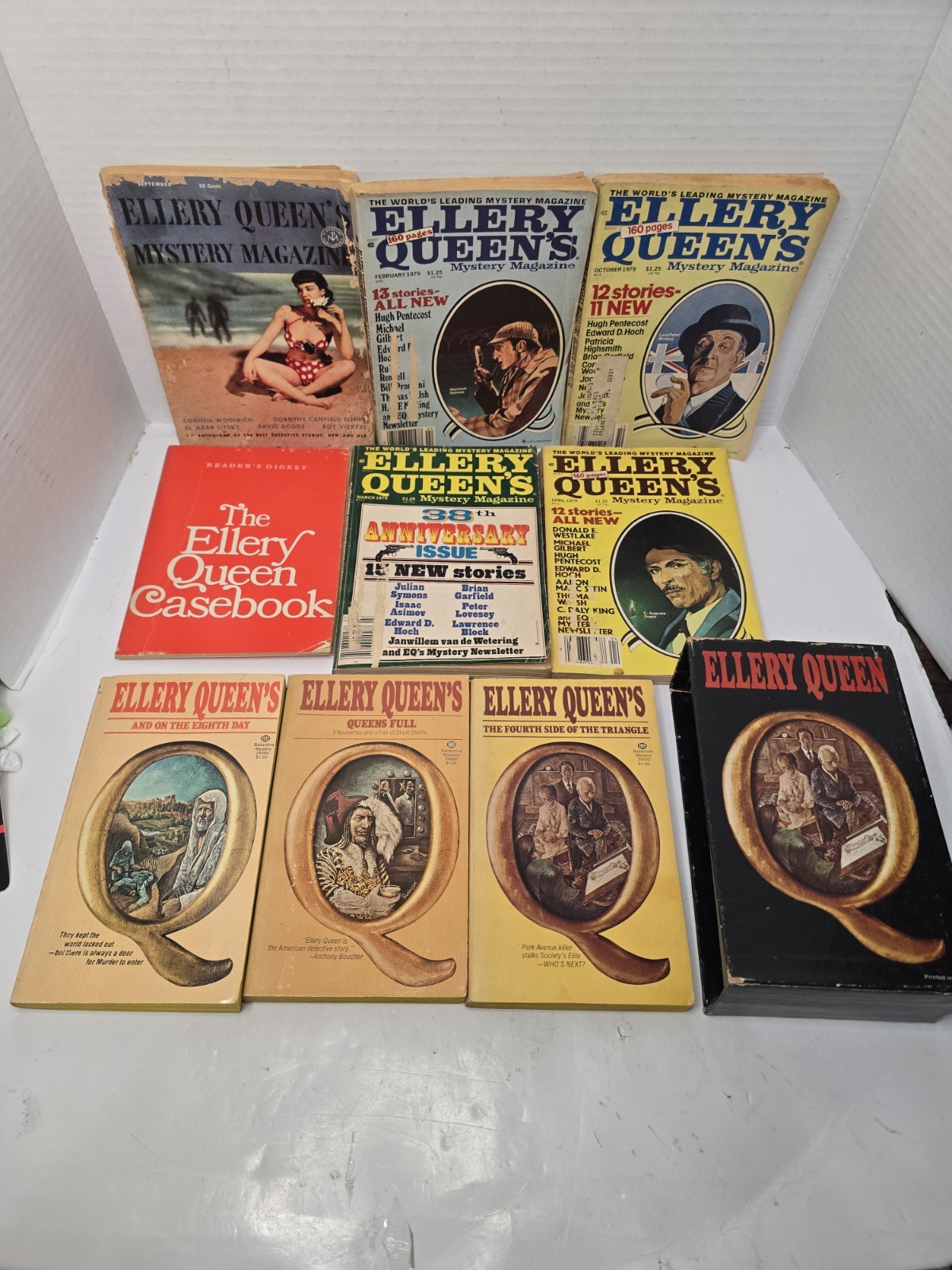 Lot of 9 Ellery Queen Vintage Pocket Books 50’s