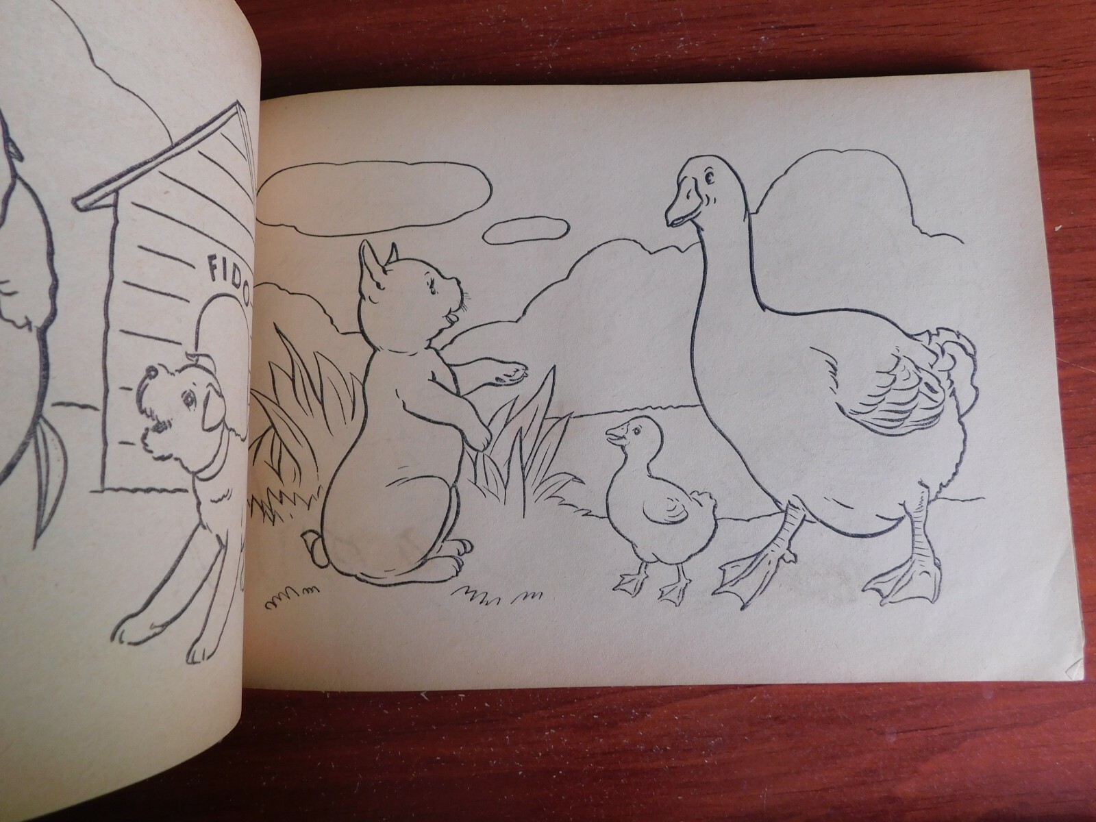 Best Paint Book: 256 pages- 1948 Merrill Publ color/paint book- puppies children