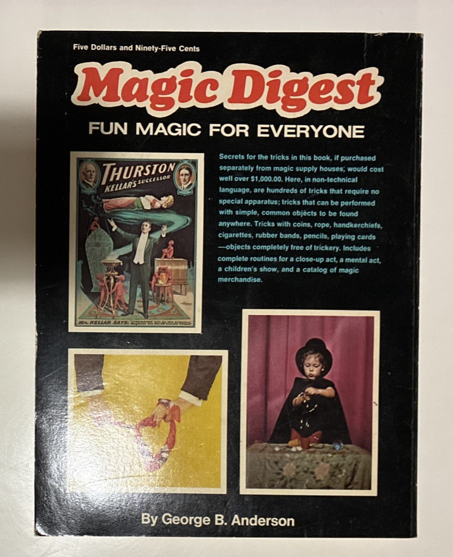 VTG Magic Books Lot of 2 Panorama of Magic Digest History Illusion Tricks Illust