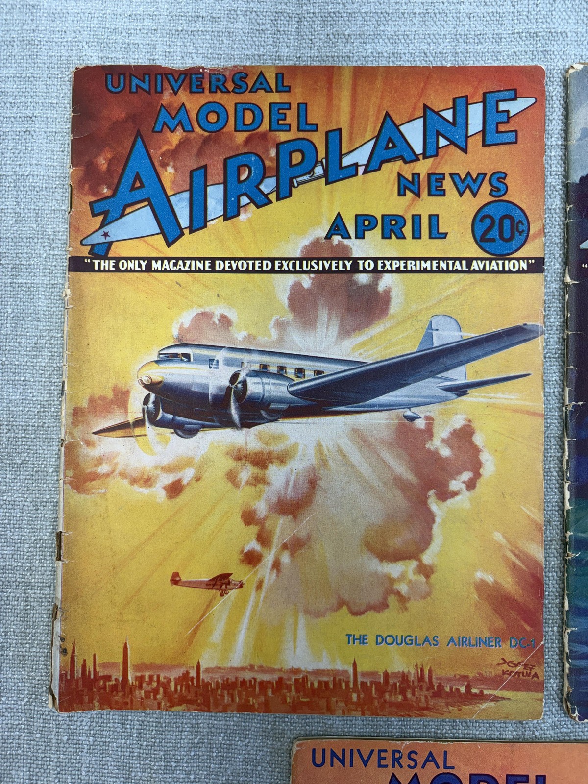Vintage Universal Model Airplane News Magazine Lot 3 April Oct Nov PB USA Illus