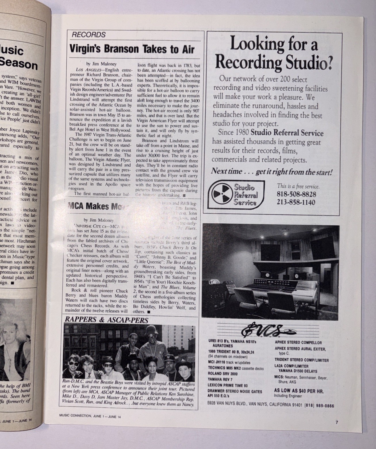 Music Connection Magazine Special Issue 1987 Tom Petty & Mike Campbell