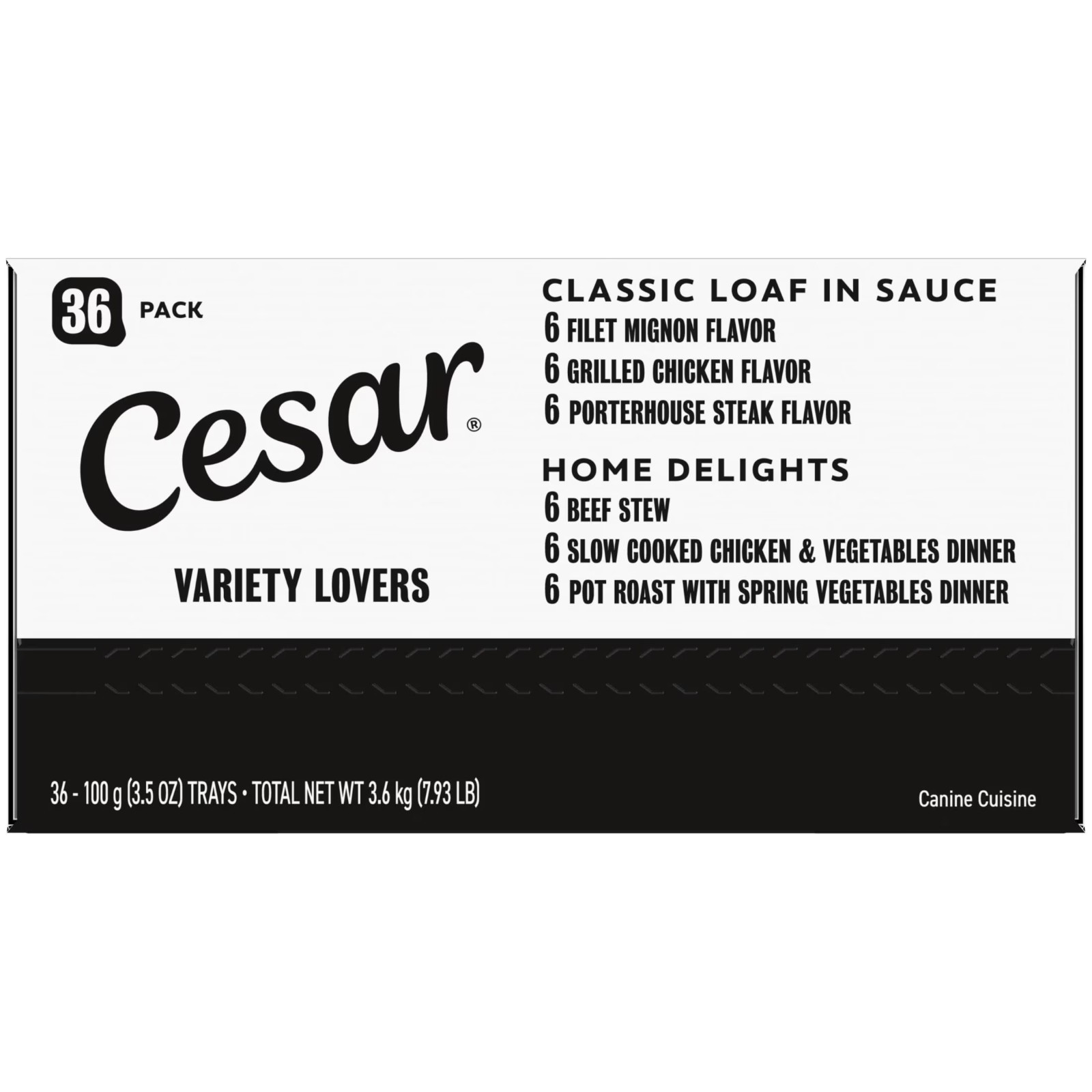 Cesar Home Delights & Classic Loaf In Sauce Wet Dog Food, 3.5 Oz. Variety Pack O