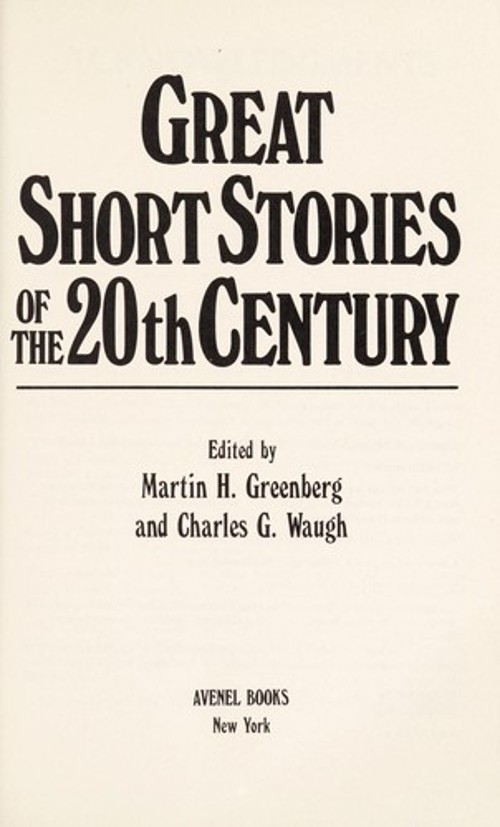 Great Short Stories of 20th Century Hardcover Martin, Waugh, C. G