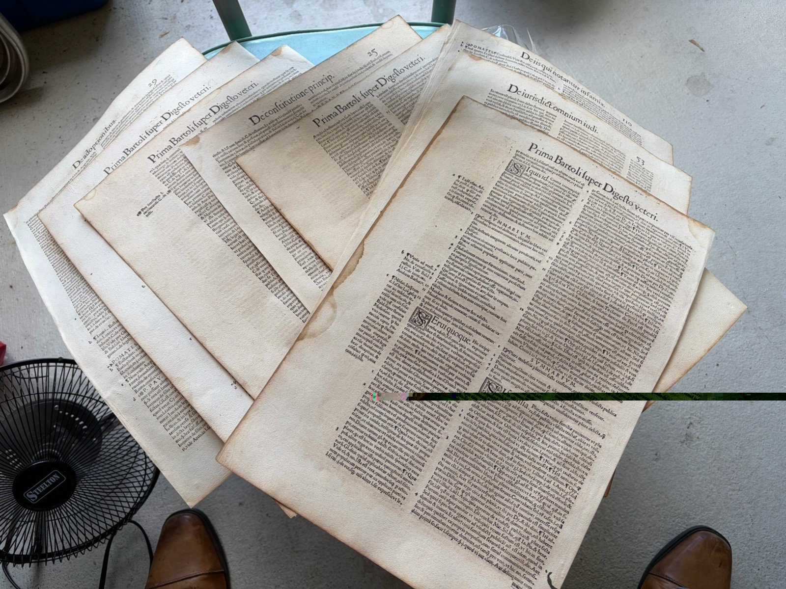 Antique Original 16th Century 1500’s Large 16.5×11 Inch Italian Book Pages 8
