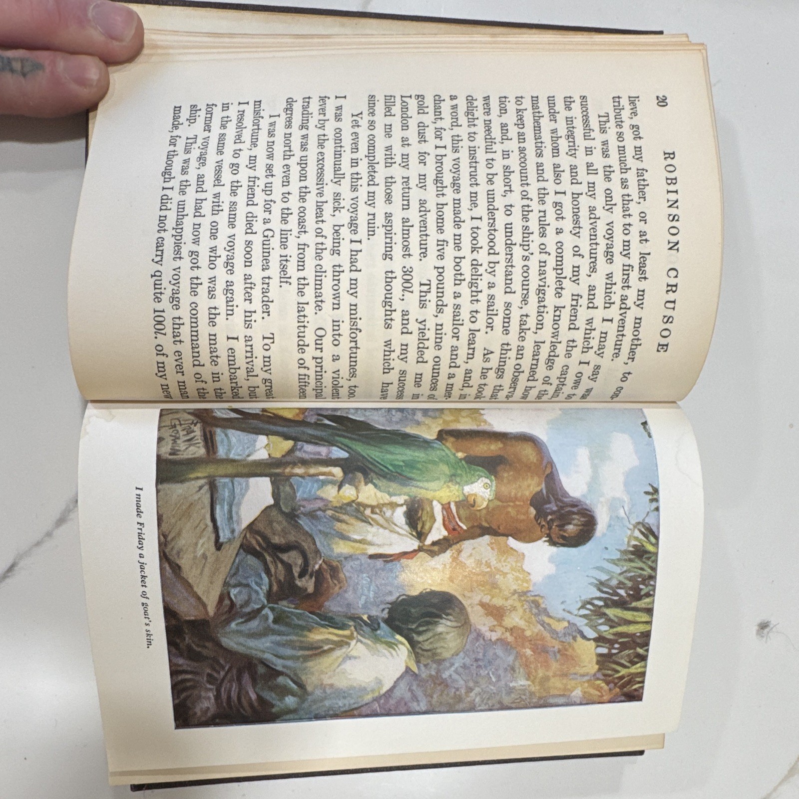 Robinson Crusoe 1925 Thus 1st edition Daniel Defoe HC Illustrated, Winston