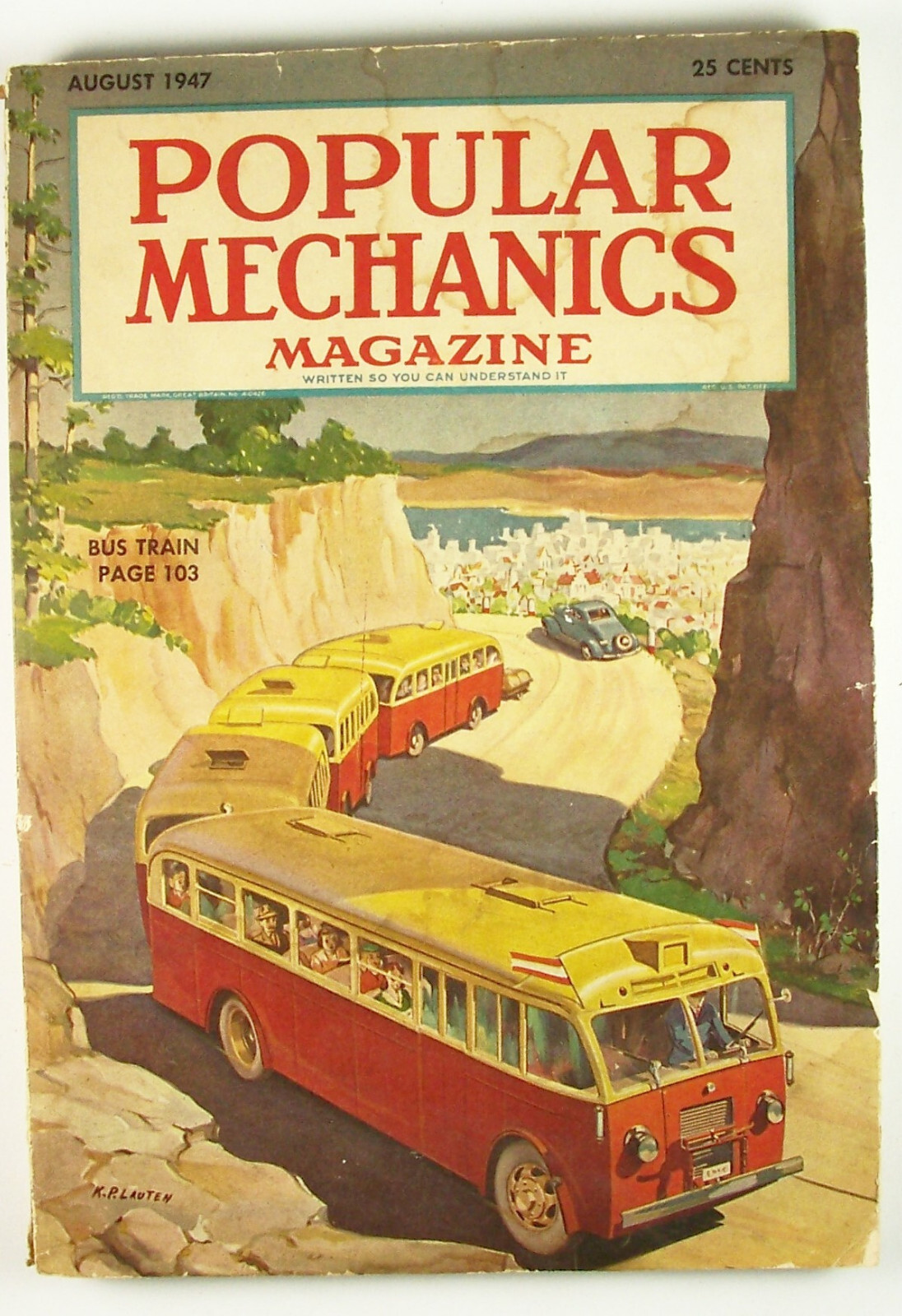 Popular Mechanics – August 1947 – Bus Train – 288 pages
