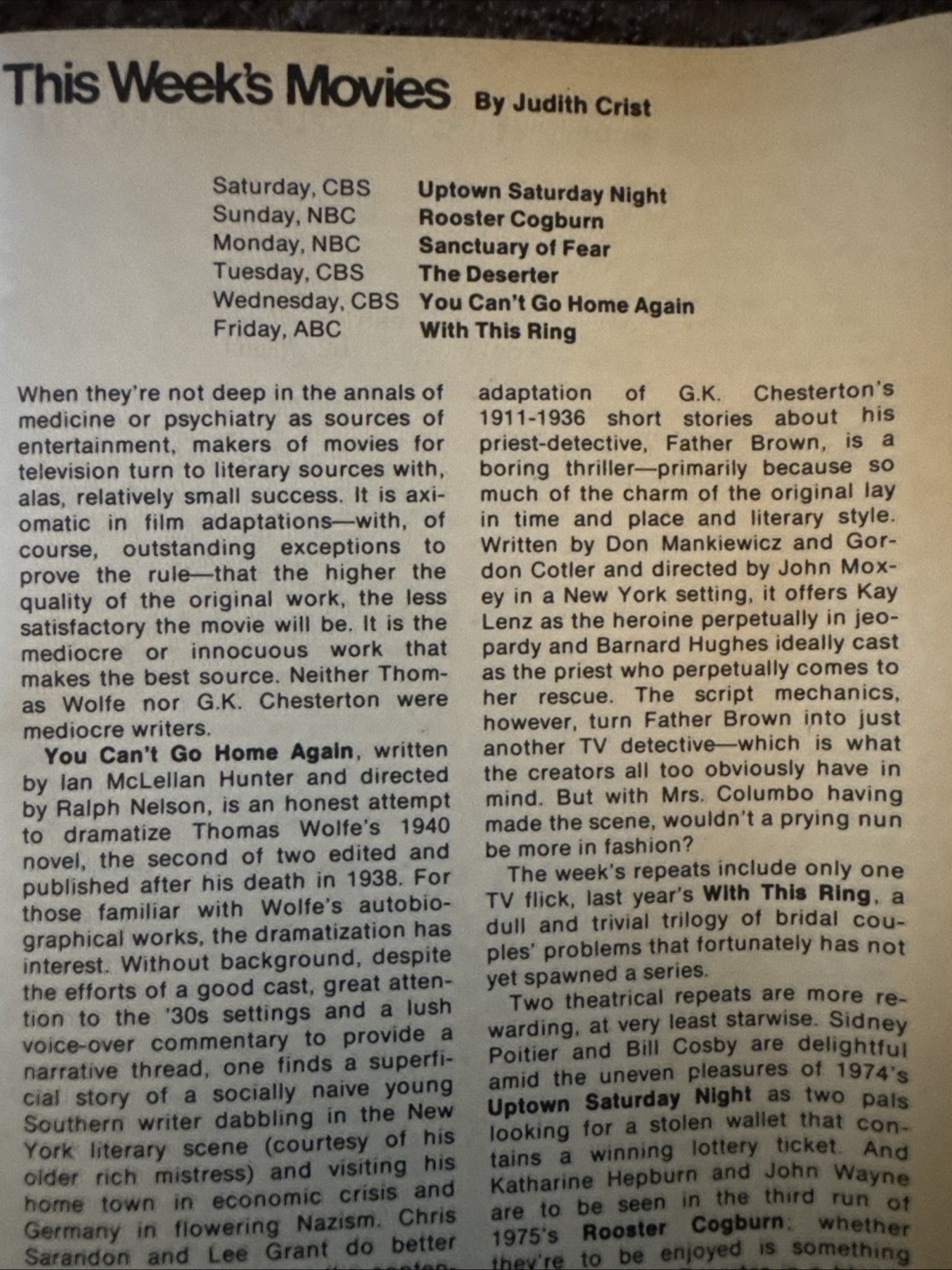 TV GUIDE 1979 April 21-27 Walter Cronkite Inside CBS News Columbus Metro Edition