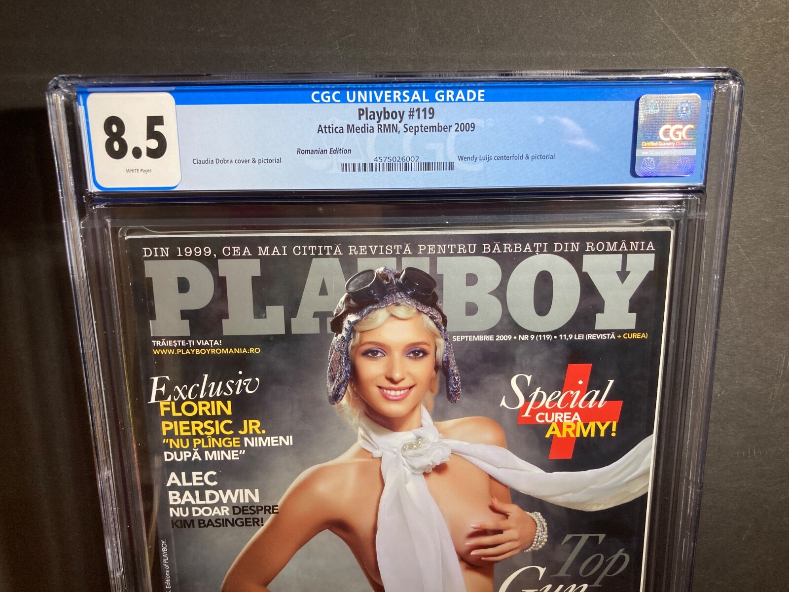CGC Playboy September 2009 CGC 8.5 Romanian Issue Claudia Rare Foreign