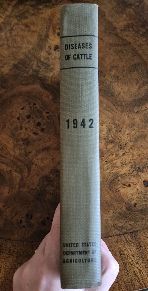 Diseases of Cattle 1942 USDA Farm Animal Care Book Vintage Illustrated