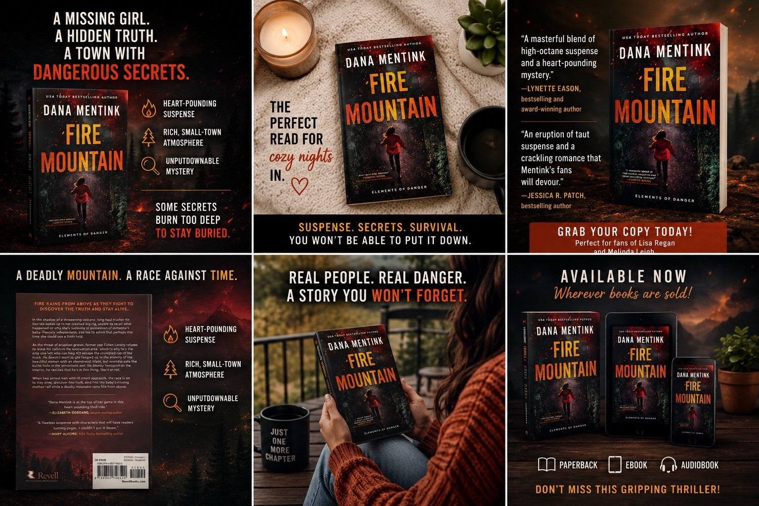 Dana Mentink Fire Mountain Paperback Elements of Danger Suspense Revell
