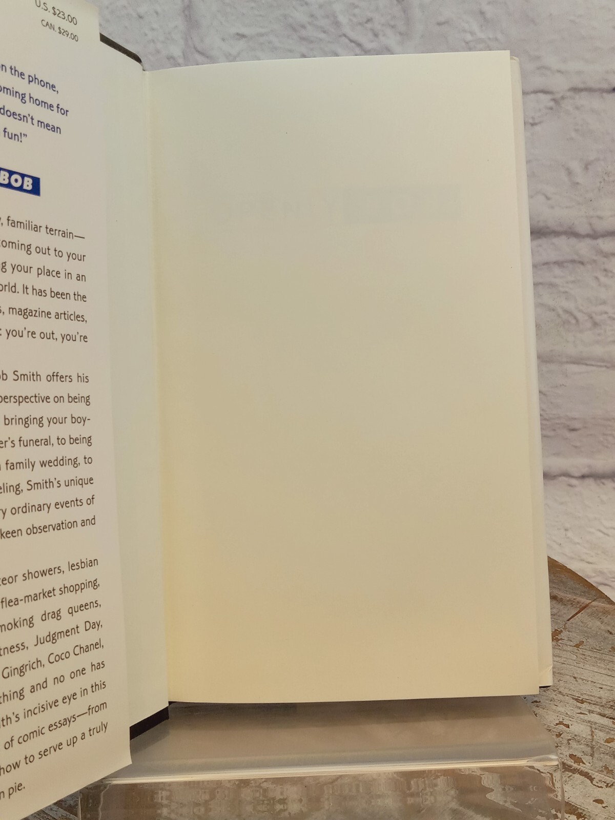 Openly Bob by Bob Smith (1997, Hardcover)