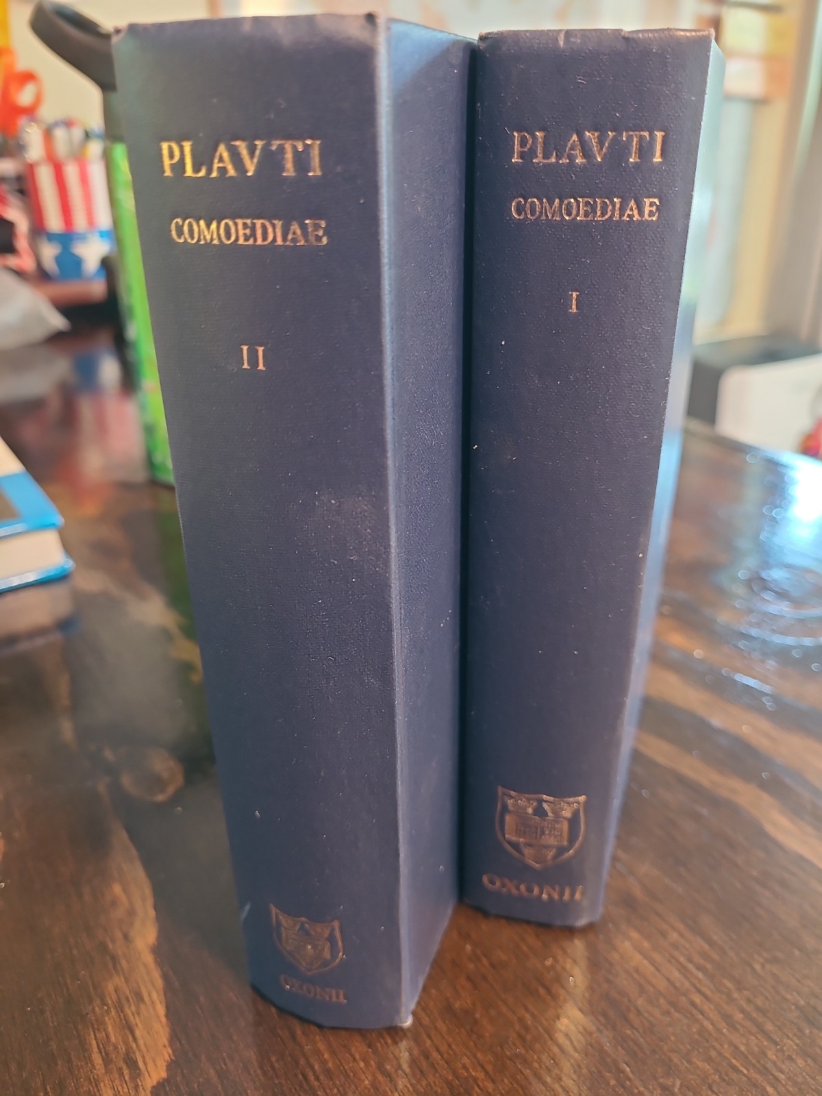 Plautus Roman Comedy Latin 2 vols hc W.M. Lindsay ed. 1963 OCT Oxford Classical