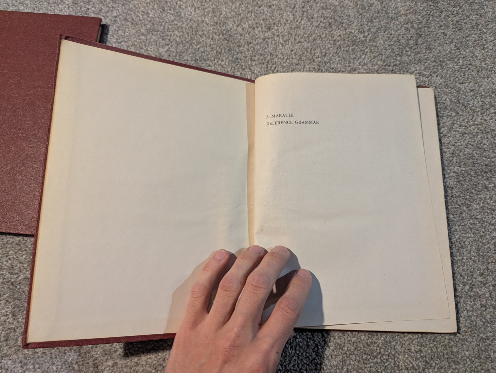 Marathi Reference Grammar + English Dictionary South Asia Regional Studies 1975