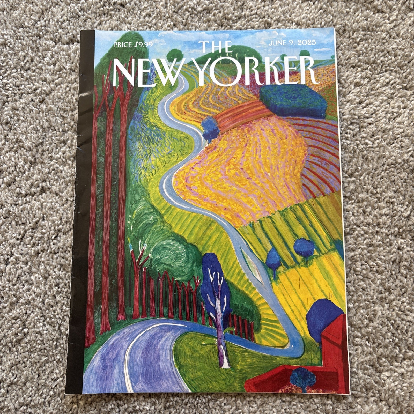 The New Yorker June 9 2025 Magazine David Hockney Going Up Garrowby Hill VG