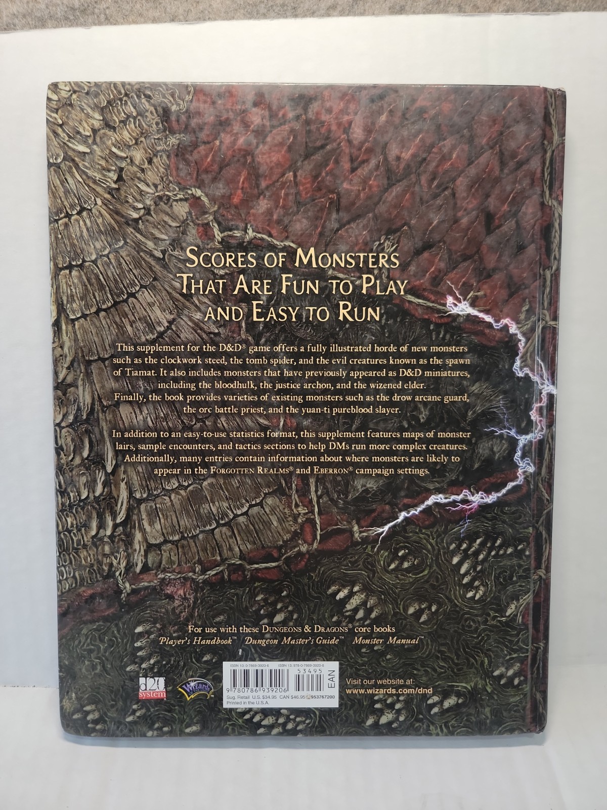 Monster Manual IV (4) – Dungeons & Dragons D&D 3.5 WOTC 2006 First Printing