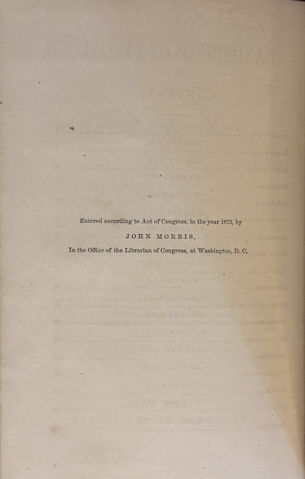 Wanderings of a Vagabond by John Morris 1873 – First edition – Extremely rare