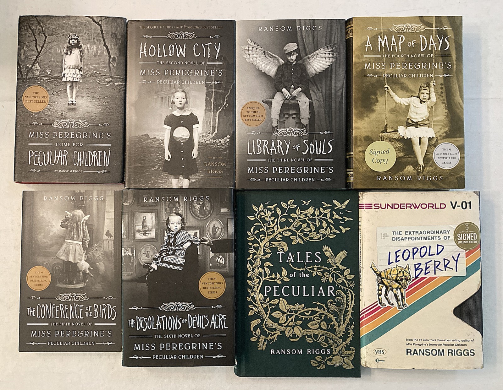 Lot of 8 by Ransom Riggs FIRST Editions/ first printings (2 SIGNED) HC/DJ VGC